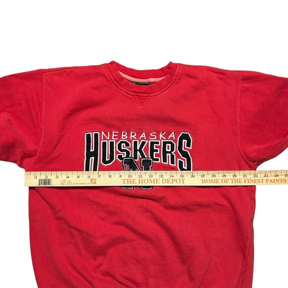 Vintage Nebraska Huskers Embroidered Logo Sweatshirt Medium Red Alumni READ - Picture 5 of 7
